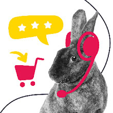 Un lapin qui fait du e-commerce