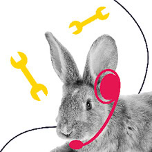 Un lapin technicien support informatique