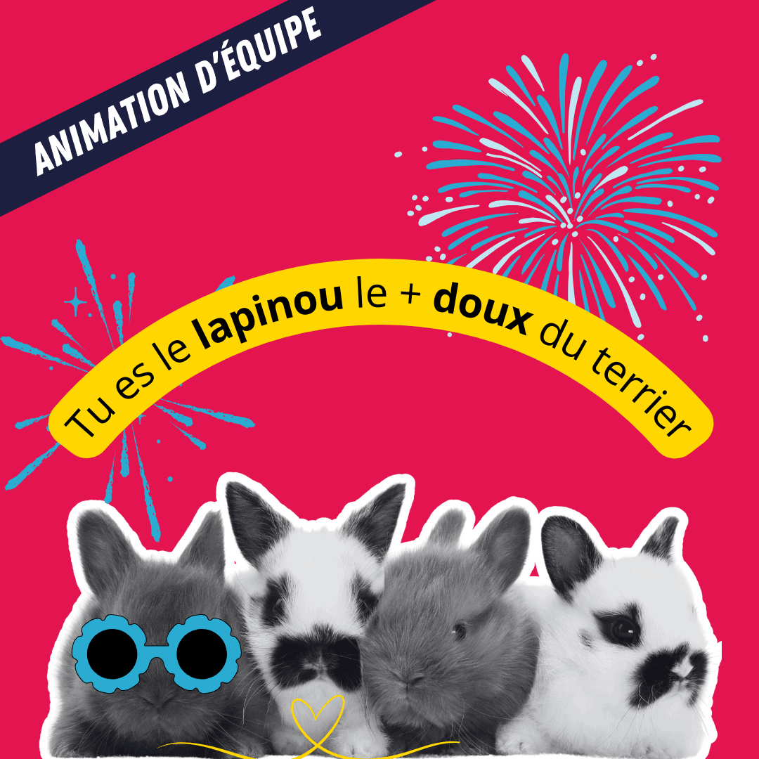 Illustration de lapins pour une animation d'équipe