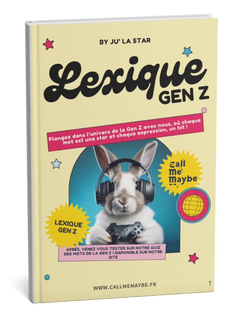 Affiche coloré avec un lapin qui porte un casque sur ses oreilles et qui tient une manette de jeux vidéos