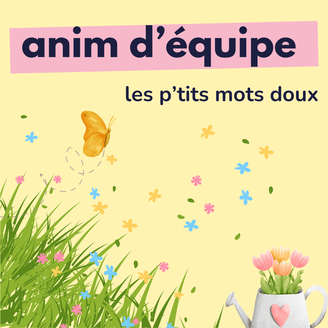 image printanière avec des fleurs des papillons et marqué anim d'équipe